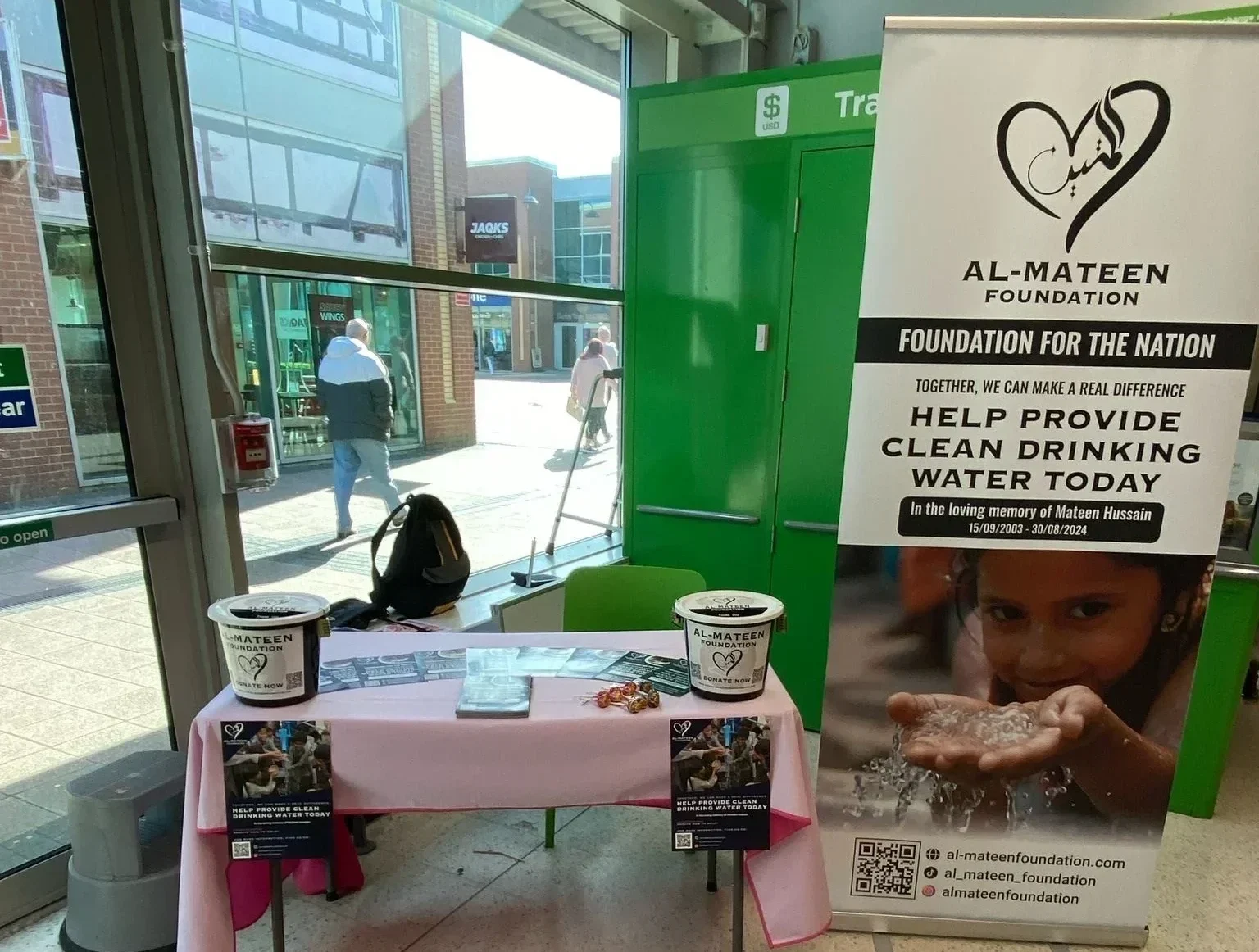 Our fundraising stand at ASDA in Shirley!
